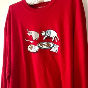 VERA BRADLEY Christmas Kitty t-shirt